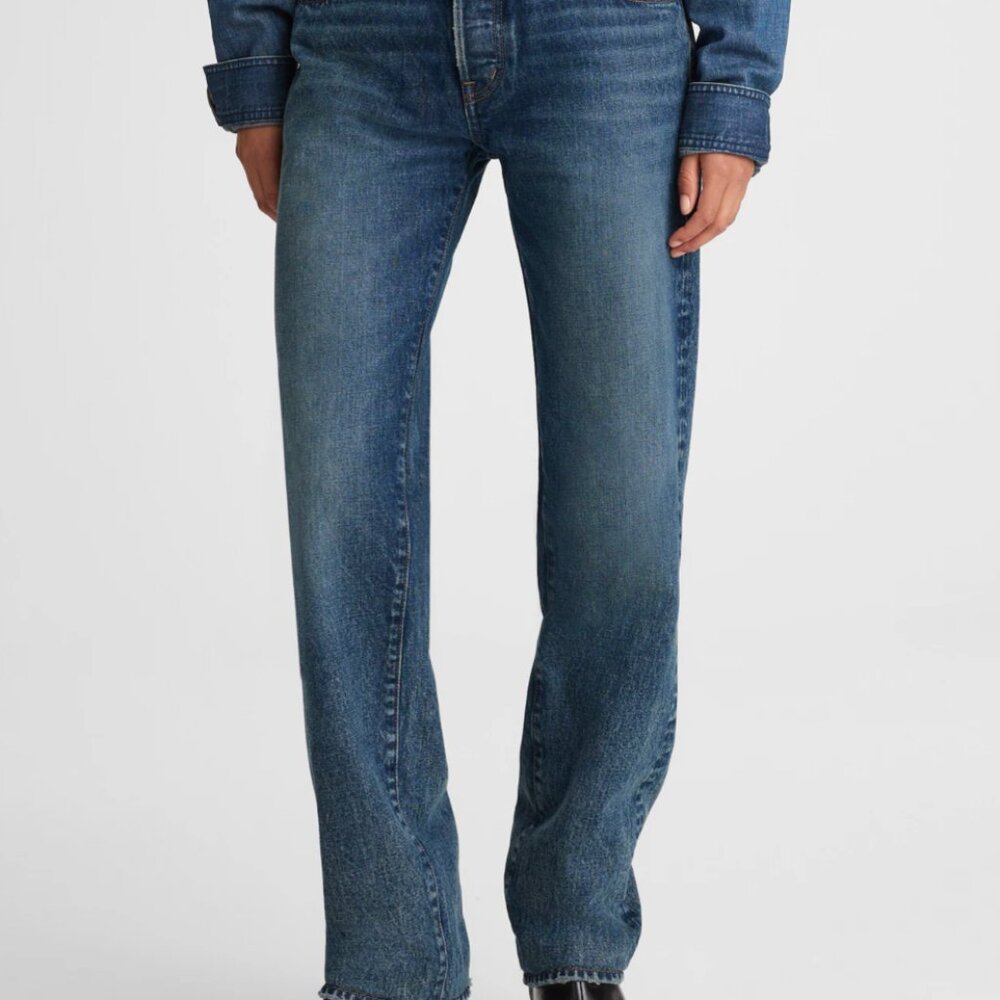 Madewell Dean Easy Straight Jeans - Greendale Wash - Picture 2 of 9